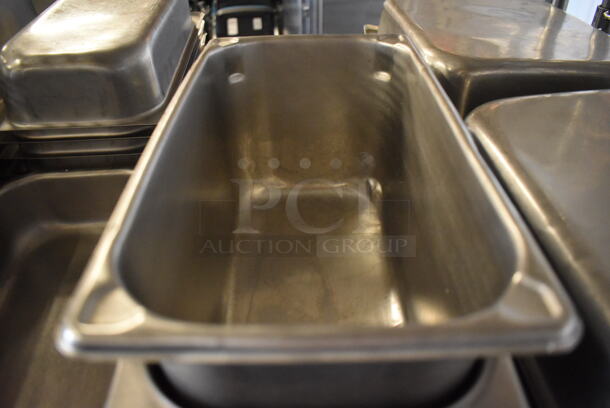 9 Stainless Steel 1/3 Size Drop In Bins. 1/3x4. 9 Times Your Bid! - Image 2 of 3
