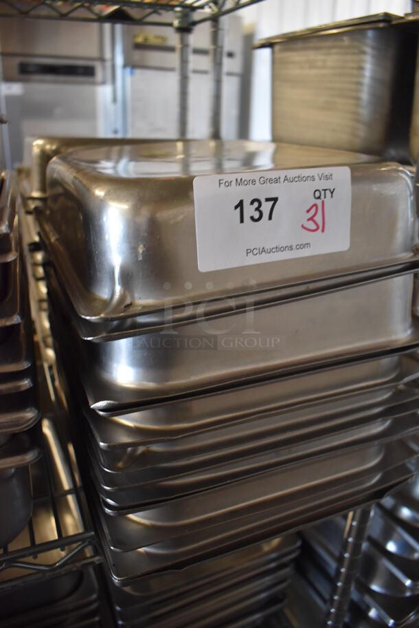 31 Stainless Steel 1/2 Size Drop In Bins. 1/2x2. 31 Times Your Bid! - Image 4 of 4