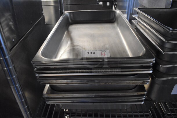 14 Stainless Steel Full Size Drop In Bins. 1/1x2. 14 Times Your Bid!