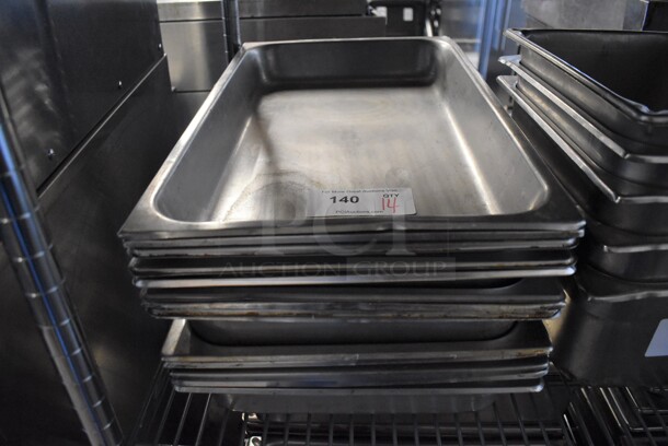 14 Stainless Steel Full Size Drop In Bins. 1/1x2. 14 Times Your Bid! - Image 1 of 3