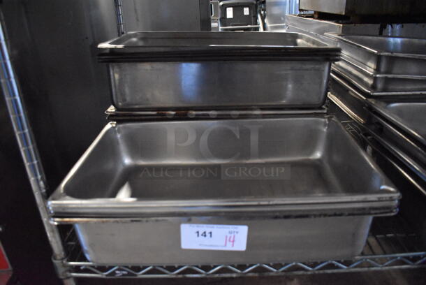 14 Stainless Steel Full Size Drop In Bins. 1/1x4. 14 Times Your Bid!