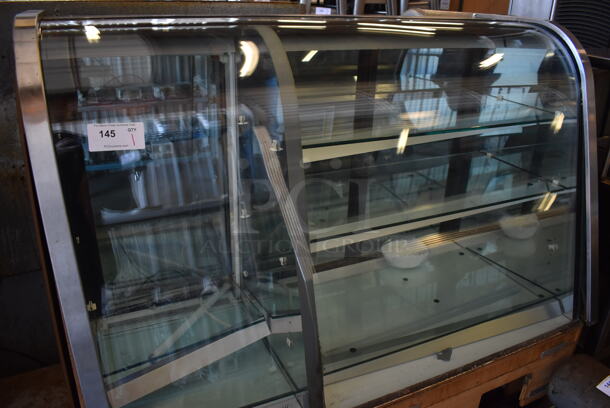 Metal Commercial Floor Style Display Case Merchandiser. 60x30x54.5. Tested and Working! - Image 3 of 4