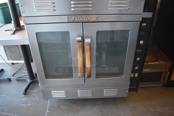 2 Vulcan Snorkel Stainless Steel Commercial Natural Gas Powered Full Size Convection Oven w/ View Through Doors, Metal Oven Racks and Thermostatic Controls on Commercial Casters. 40x38x75. 2 Times Your Bid! - Image 3 of 9