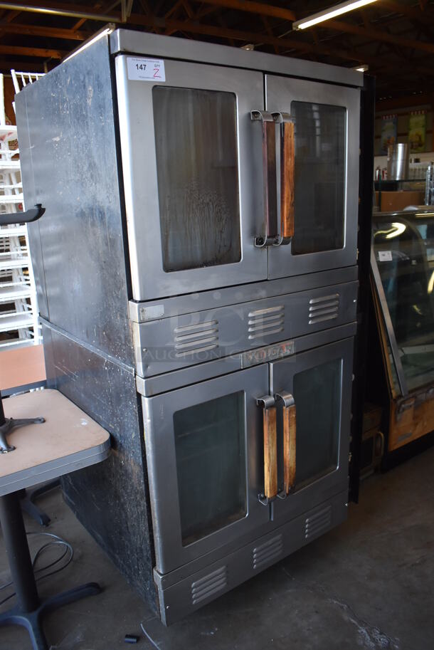 2 Vulcan Snorkel Stainless Steel Commercial Natural Gas Powered Full Size Convection Oven w/ View Through Doors, Metal Oven Racks and Thermostatic Controls on Commercial Casters. 40x38x75. 2 Times Your Bid! - Image 4 of 9