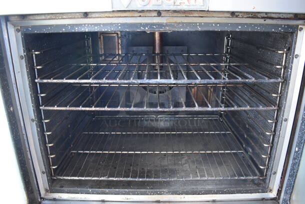 2 Vulcan Snorkel Stainless Steel Commercial Natural Gas Powered Full Size Convection Oven w/ View Through Doors, Metal Oven Racks and Thermostatic Controls on Commercial Casters. 40x38x75. 2 Times Your Bid! - Image 5 of 9
