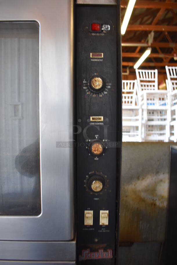 2 Vulcan Snorkel Stainless Steel Commercial Natural Gas Powered Full Size Convection Oven w/ View Through Doors, Metal Oven Racks and Thermostatic Controls on Commercial Casters. 40x38x75. 2 Times Your Bid! - Image 7 of 9