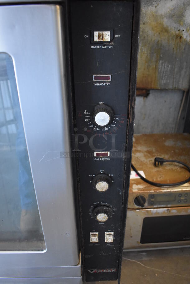 2 Vulcan Snorkel Stainless Steel Commercial Natural Gas Powered Full Size Convection Oven w/ View Through Doors, Metal Oven Racks and Thermostatic Controls on Commercial Casters. 40x38x75. 2 Times Your Bid! - Image 8 of 9