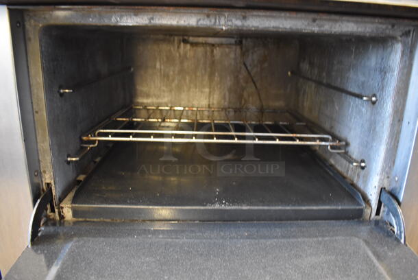 Southbend Stainless Steel Commercial Natural Gas Powered 6 Burner Range w/ Oven and Back Splash on Commercial Casters. 36x34x60 - Image 5 of 6