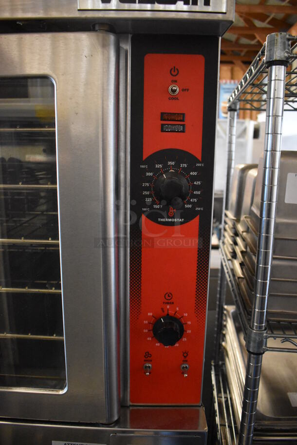 2 LATE MODEL! Vulcan VC4ED Stainless Steel Commercial Electric Powered Full Size Convection Ovens w/ View Through Doors, Metal Oven Racks and Thermostatic Controls. 480 Volts, 3/1 Phase. 40x32x70. 2 Times Your Bid! - Image 2 of 10
