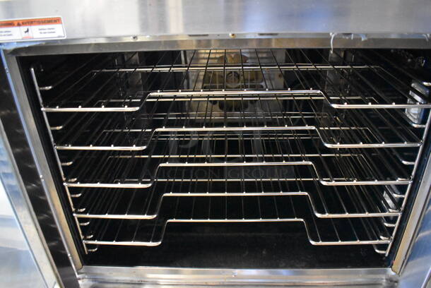 2 LATE MODEL! Vulcan VC4ED Stainless Steel Commercial Electric Powered Full Size Convection Ovens w/ View Through Doors, Metal Oven Racks and Thermostatic Controls. 480 Volts, 3/1 Phase. 40x32x70. 2 Times Your Bid! - Image 5 of 10