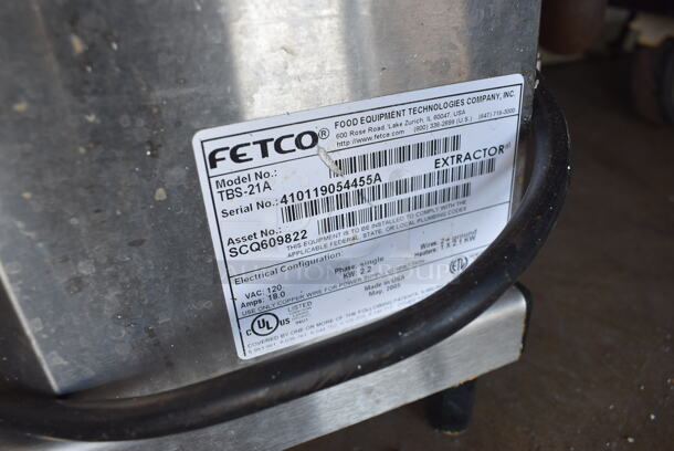 Fetco TBS-21A Stainless Steel Commercial Countertop Coffee Machine w/ Metal Brew Basket. 120 Volts, 1 Phase. 12x18x36 - Image 3 of 4