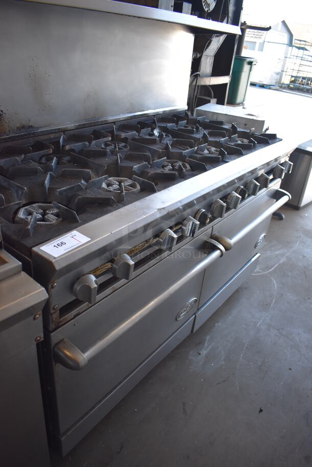 Dynamic Cooking Systems DCS Stainless Steel Commercial Natural Gas Powered 10 Burner Range w/ 2 Ovens, Over Shelf and Back Splash. 60x30x60 - Image 8 of 8