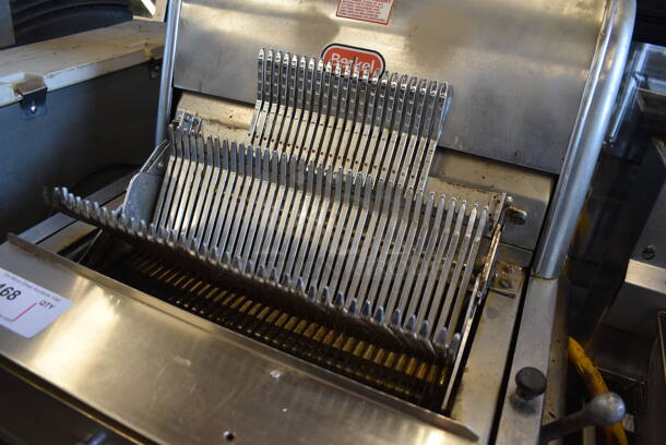 Berkel Stainless Steel Commercial Countertop Electric Powered Bread Loaf Slicer. 115 Volts, 1 Phase. 22x25x19. Cannot Test Due To Missing Plug Head - Image 3 of 6