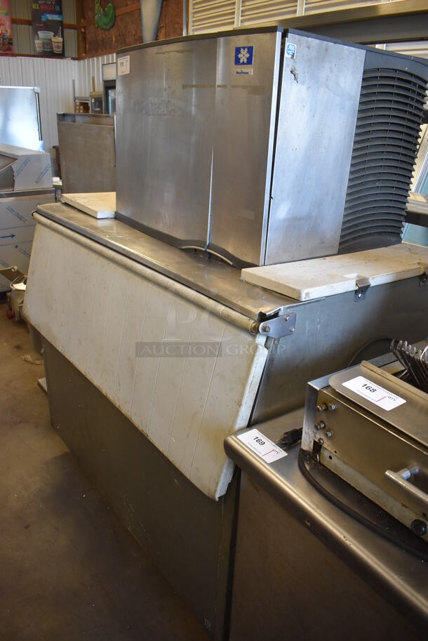 Manitowoc SY0604A Stainless Steel Commercial Ice Machine Head on Commercial Bin. 208-230 Volts, 1 Phase. 52x32x68 - Image 3 of 5