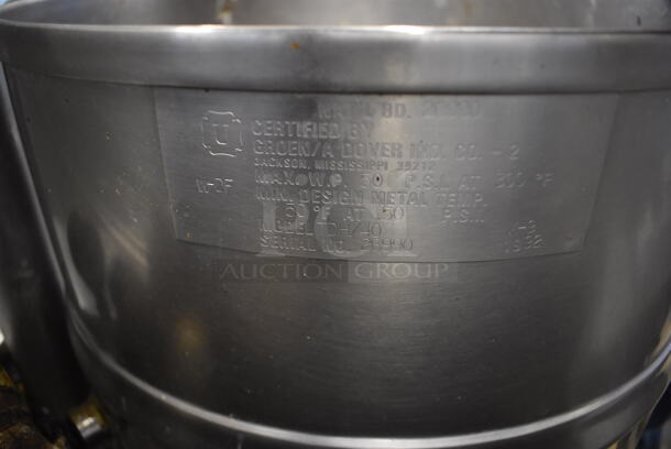 Groen TDH/40 Stainless Steel Commercial Countertop Natural Gas Powered 40 Quart Steam Tilting Kettle. 26x34x29 - Image 6 of 8