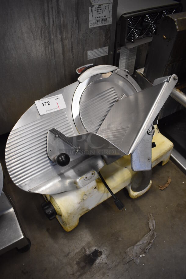 Berkel Stainless Steel Commercial Countertop Meat Slicer w/ Blade Sharpener. 115 Volts, 1 Phase. 27x20x21. Tested and Does Not Power On - Image 2 of 8