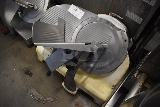 Berkel Stainless Steel Commercial Countertop Meat Slicer w/ Blade Sharpener. 115 Volts, 1 Phase. 27x20x21. Tested and Does Not Power On - Image 3 of 8