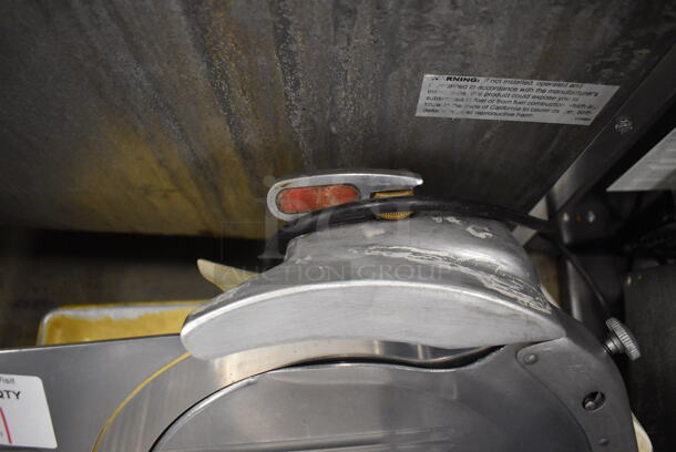Berkel Stainless Steel Commercial Countertop Meat Slicer w/ Blade Sharpener. 115 Volts, 1 Phase. 27x20x21. Tested and Does Not Power On - Image 4 of 8