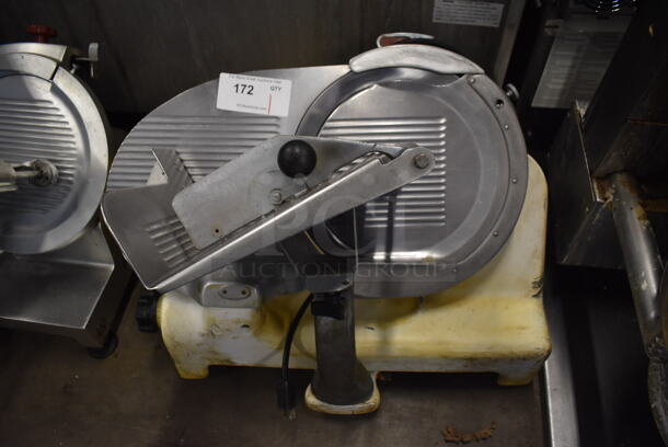 Berkel Stainless Steel Commercial Countertop Meat Slicer w/ Blade Sharpener. 115 Volts, 1 Phase. 27x20x21. Tested and Does Not Power On - Image 5 of 8
