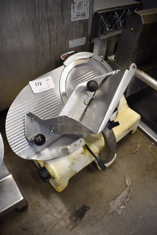 Berkel Stainless Steel Commercial Countertop Meat Slicer w/ Blade Sharpener. 115 Volts, 1 Phase. 27x20x21. Tested and Does Not Power On - Image 6 of 8