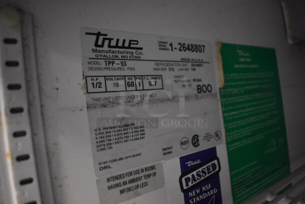 True TPP-93 Stainless Steel Commercial Pizza Prep Table on Commercial Casters. 115 Volts, 1 Phase. 93x32x42. Tested and Working! - Image 7 of 10