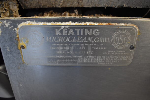 Keating MiraClean Stainless Steel Commercial Natural Gas Powered Chrome Top Flat Top Griddle. 95,000 BTU. 60x30x20 - Image 6 of 6