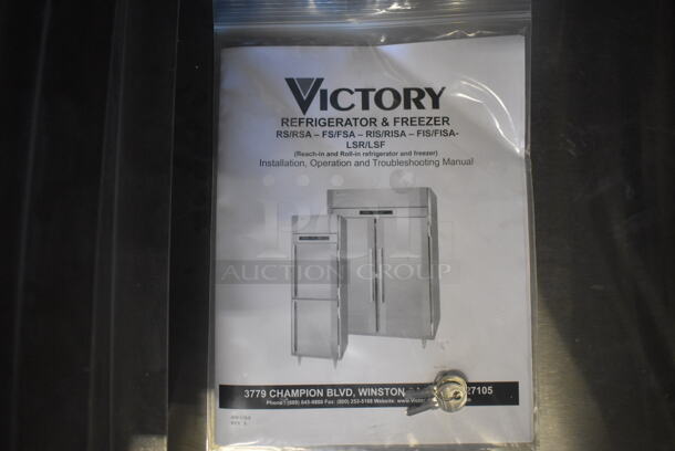 BRAND NEW! Victory RS-1D-R1-448186APS3C Stainless Steel Commercial Single Door Reach In Cooler on Commercial Casters. 115 Volts, 1 Phase. 26x34x82. Cannot Test - Unit Is Set Up For Hardwire - Image 6 of 7