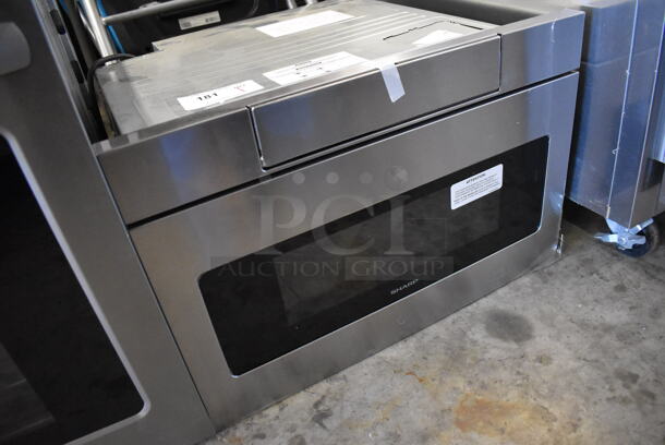 BRAND NEW! Sharp Stainless Steel Commercial Drawer Microwave Oven. 115 Volts, 1 Phase. 24x23x16. Tested and Working! - Image 6 of 7