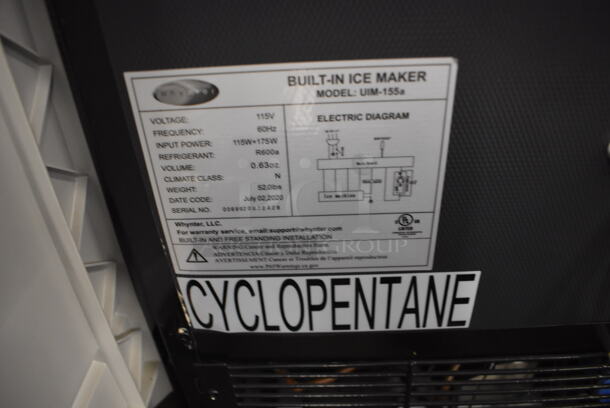 BRAND NEW SCRATCH AND DENT! 2020 Whynter UIM-155a Stainless Steel Commercial Self Contained Ice Machine. 115 Volts, 1 Phase. 15x18x25. Tested and Working! - Image 5 of 5