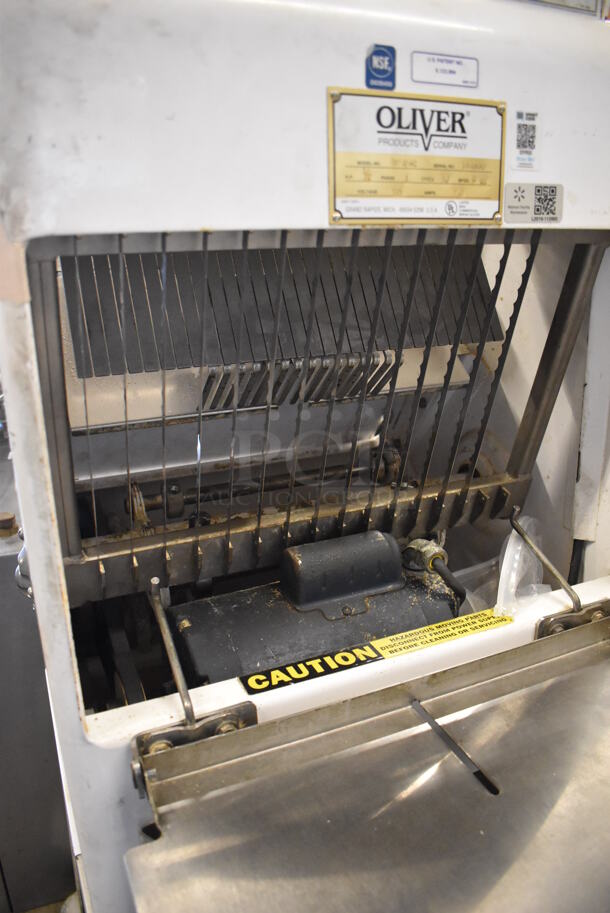 Oliver 797-32-NC Metal Commercial Floor Style Bread Loaf Slicer. 115 Volts, 1 Phase. 48x21x56. Tested and Working! - Image 2 of 5