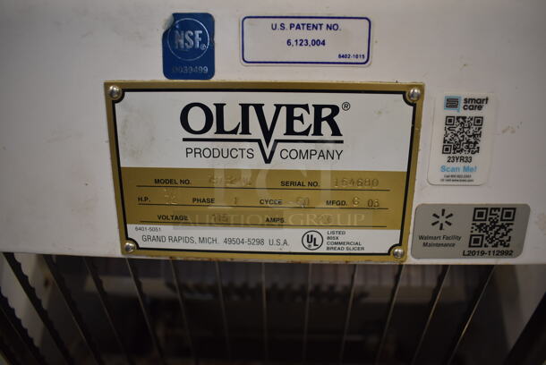 Oliver 797-32-NC Metal Commercial Floor Style Bread Loaf Slicer. 115 Volts, 1 Phase. 48x21x56. Tested and Working! - Image 3 of 5