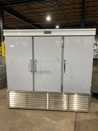 BRAND NEW! LATE MODEL! Leader Commercial 3 Door Reach In Freezer! Solid Stainless Steel!
