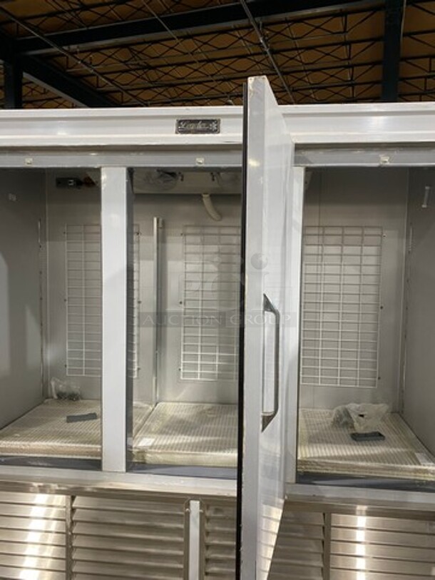BRAND NEW! LATE MODEL! Leader Commercial 3 Door Reach In Freezer! Solid Stainless Steel! - Image 5 of 8