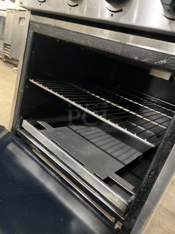 WOW! Imperial Commercial Electric Powered 4 Burner Range! With Raised Backsplash! With Oven Underneath! All Stainless Steel! On Legs! - Image 7 of 9