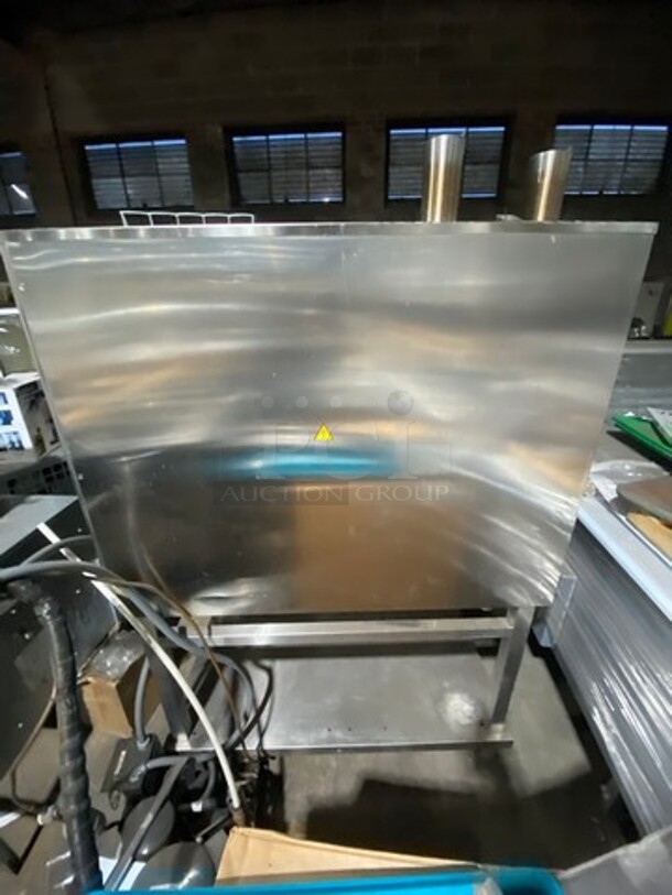 WOW! Electrolux Air-O-Steam Natural Gas Touch Line Combi Convection Oven! With View Through Door! Metal Oven Racks! With Open Underneath Storage Space! All Stainless Steel! On Legs! Model: AOS102GAAU SN: 72710001 - Image 3 of 9