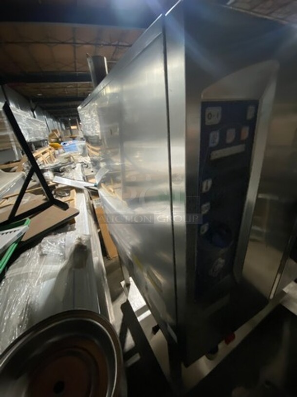 WOW! Electrolux Air-O-Steam Natural Gas Touch Line Combi Convection Oven! With View Through Door! Metal Oven Racks! With Open Underneath Storage Space! All Stainless Steel! On Legs! Model: AOS102GAAU SN: 72710001 - Image 4 of 9