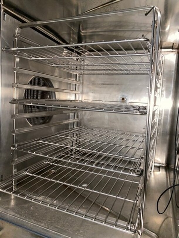 WOW! Electrolux Air-O-Steam Natural Gas Touch Line Combi Convection Oven! With View Through Door! Metal Oven Racks! With Open Underneath Storage Space! All Stainless Steel! On Legs! Model: AOS102GAAU SN: 72710001 - Image 5 of 9