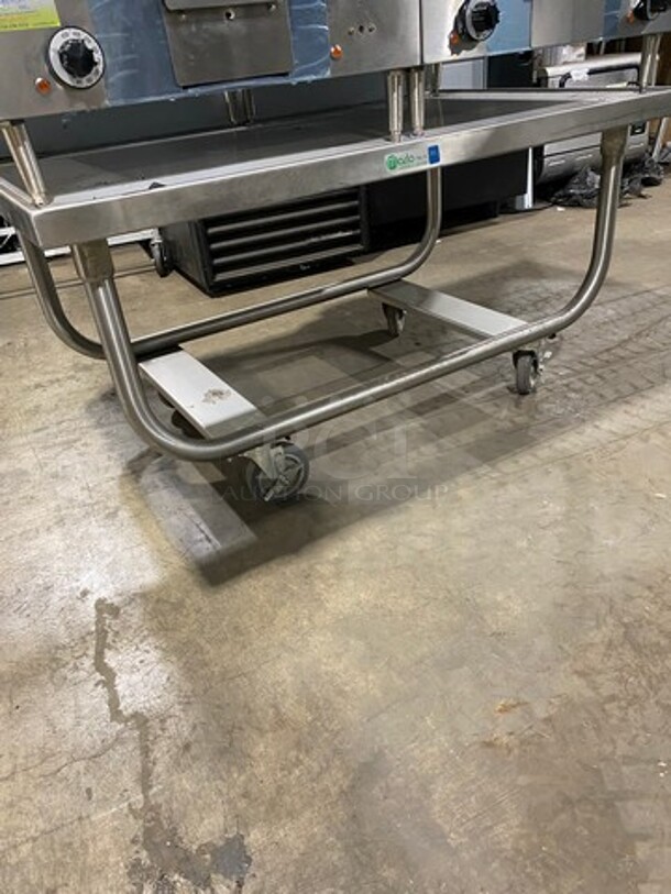 WOW! NEW! NEVER USED! Garland Commercial Countertop Electric Powered Flat Top Griddle! With Back And Side Splashes! On Legs! On Equipment Stand! All Stainless Steel! On Casters! Model: E2448G SN: 0404ME0033 208V 60HZ 3 Phase - Image 8 of 10