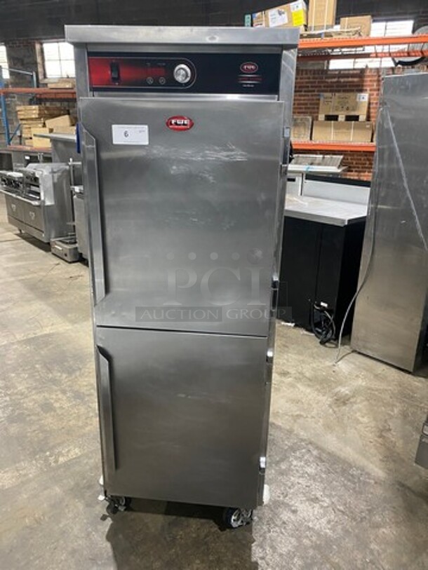 SWEET! FWE Electric Powered Food Warming Cabinet! With Solid Split Door! All Stainless Steel! On Casters! Model: TST16CHP SN: 196430501 120V