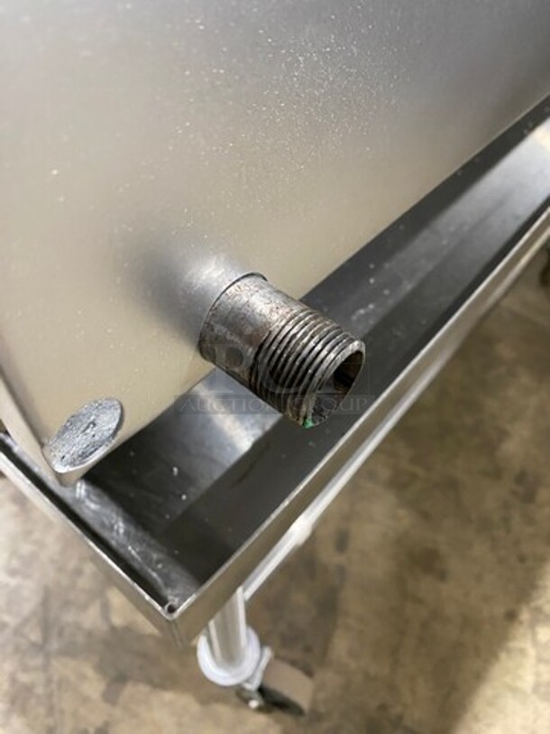 NICE! Imperial Commercial Natural Gas Powered Grooved Grill! With Back And Side Splashes! On Legs! On Equipment Stand! With Storage Space Underneath! All Stainless Steel! On Casters! WORKING WHEN REMOVED! - Image 10 of 10