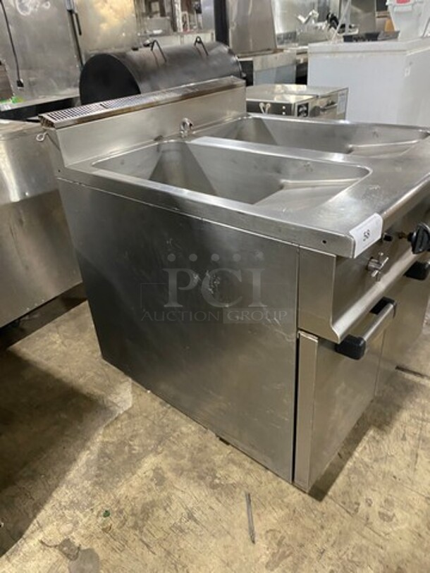 2012 Axis Commercial Natural Gas Powered 2 Bay Pasta Cooker! All Stainless Steel! On Casters! Model: AXDPG SN: GMF059 - Image 2 of 10