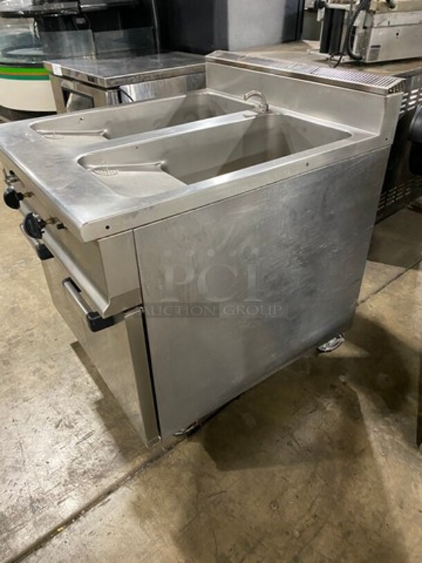2012 Axis Commercial Natural Gas Powered 2 Bay Pasta Cooker! All Stainless Steel! On Casters! Model: AXDPG SN: GMF059 - Image 3 of 10