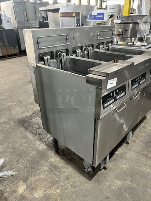 Frymaster Commercial Electric Powered 3 Bay Deep Fat Fryers! All Stainless Steel! On Casters! Model: FPH317TCSD SN: 0201NV0006 208V 60HZ 3 Phase - Image 3 of 11