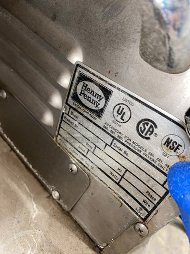 Henny Penny Commercial Electric Powered Pressure Fryer! All Stainless Steel! On Casters! Model: PF180 SN: KP017IG 115V 60HZ 1 Phase - Image 9 of 10