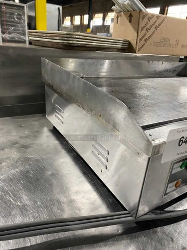 Commercial Countertop Flat And Grooved Grill Combo! With Back And Side Splashes! All Stainless Steel!  - Image 2 of 9