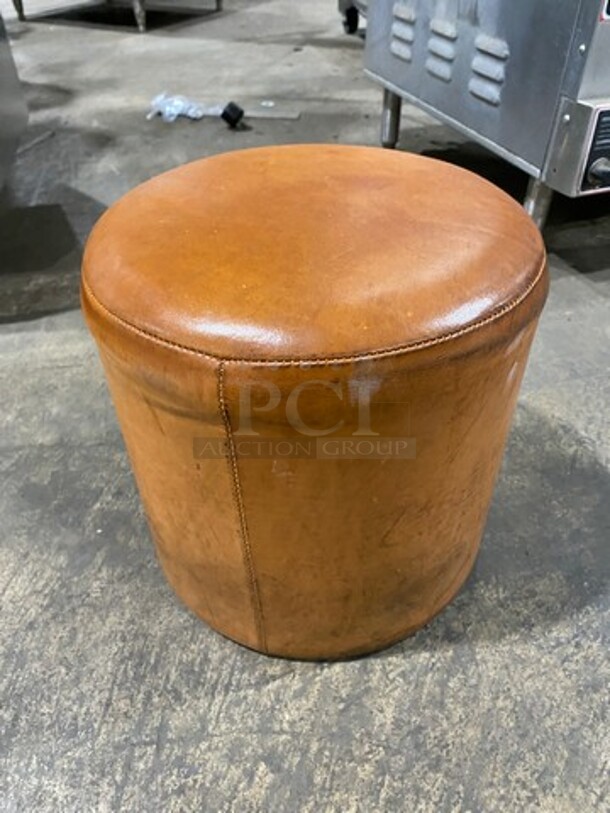Small All Tan Cushioned Stool! - Image 2 of 7