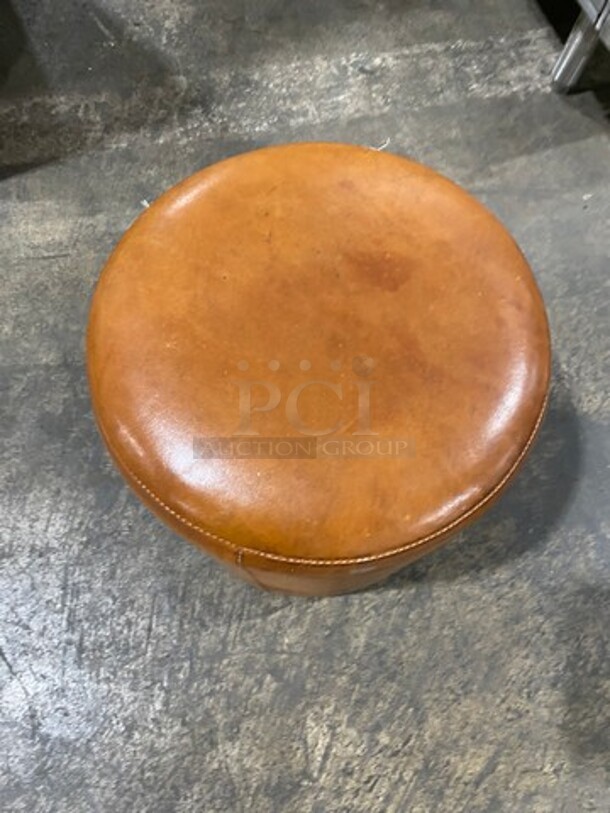 Small All Tan Cushioned Stool! - Image 3 of 7