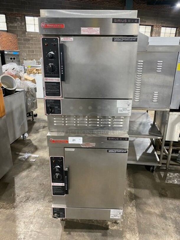 2014 Market Forge Commercial Natural Gas Powered Double Deck Steam Cabinet! All Stainless Steel! On Legs! 2x Your Bid Makes One Unit! Model: SIRIUS