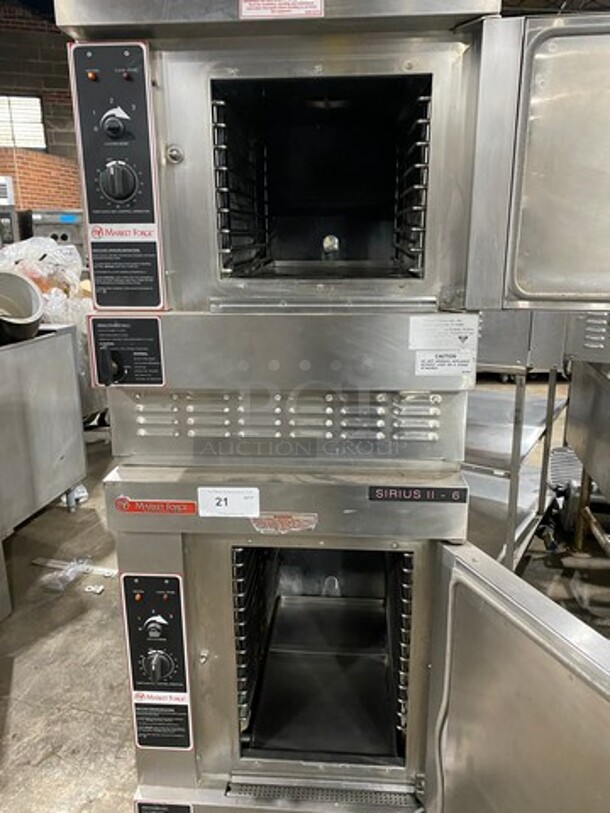 2014 Market Forge Commercial Natural Gas Powered Double Deck Steam Cabinet! All Stainless Steel! On Legs! 2x Your Bid Makes One Unit! Model: SIRIUS - Image 5 of 10