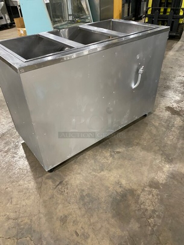 Commercial Electric Powered 3 Well Steam Table! With Storage Space Underneath! All Stainless Steel! - Image 3 of 9